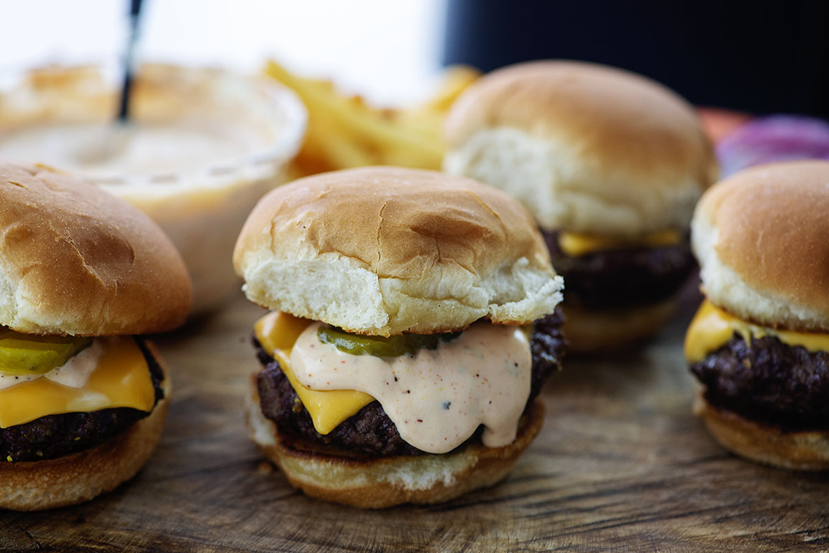 Mini-Burger aus der Heißluftfritteuse